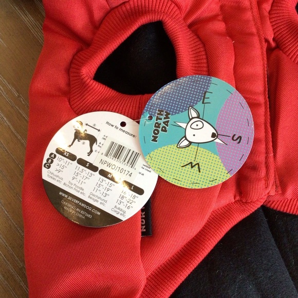 North Paw Red Fur Hooded Dog Winter Coat Jacket Choose Size - Picture 6 of 10